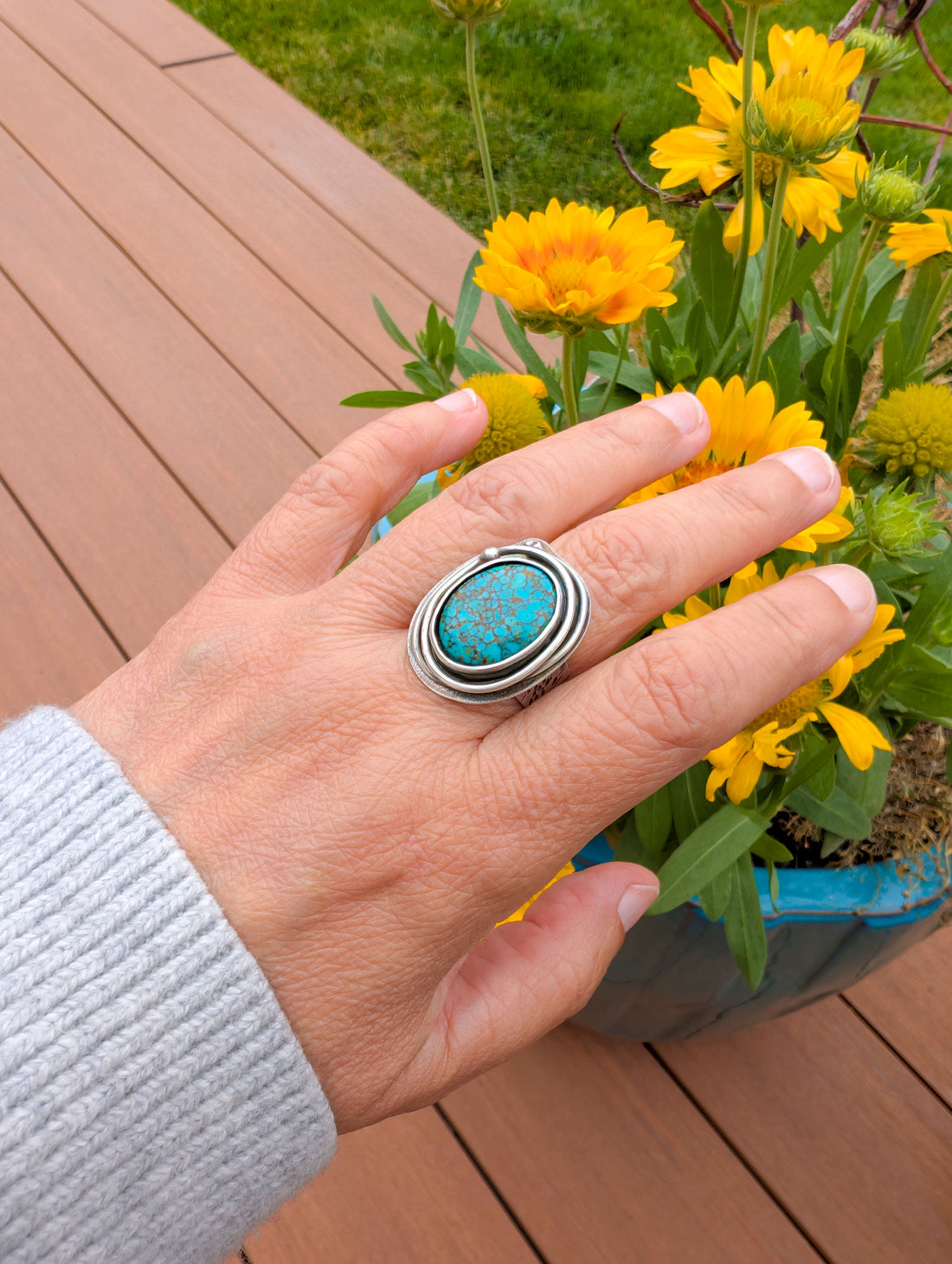 Turquoise Tangle Ring