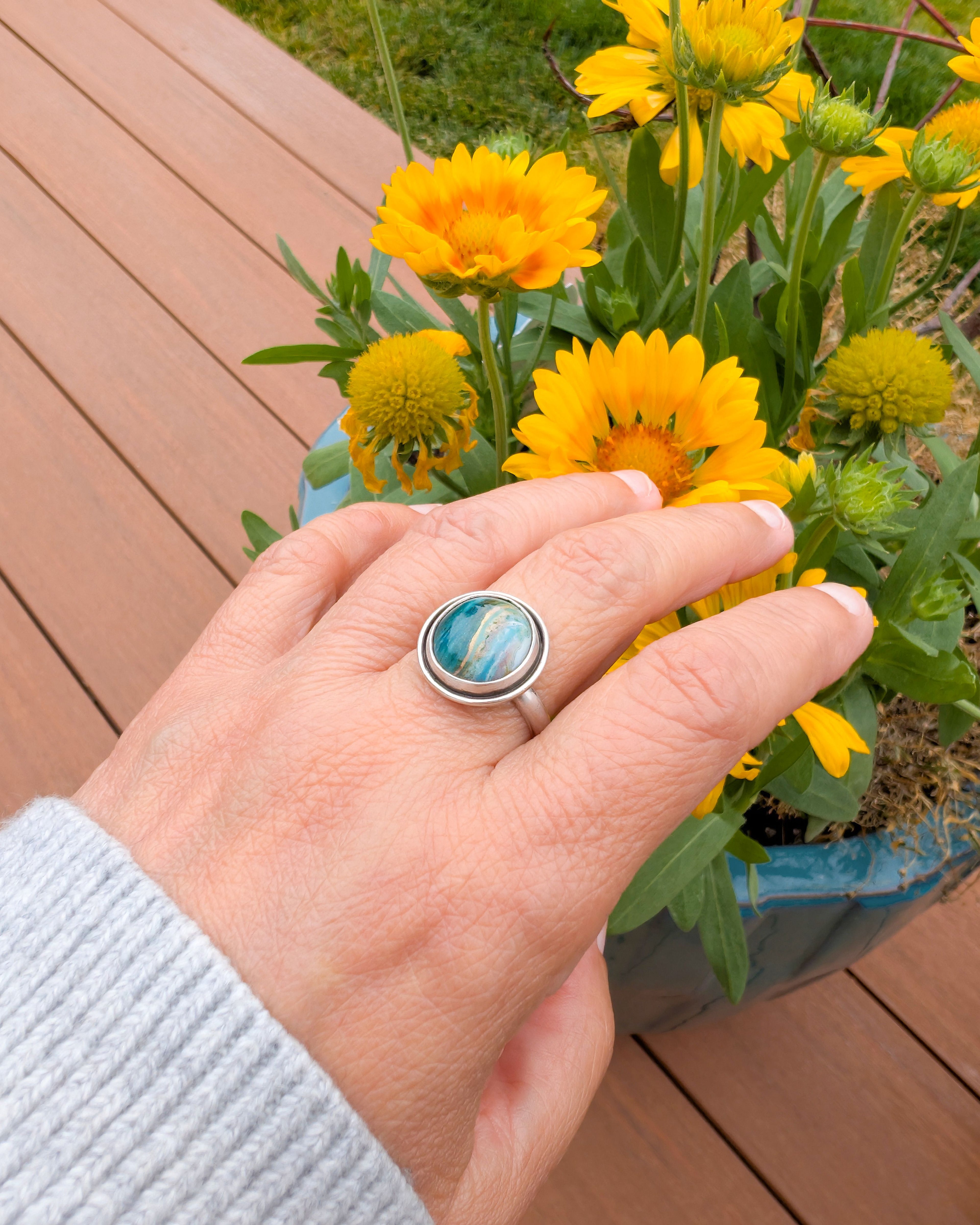 Greenling Jasper Ring
